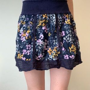 Free people floral mini skirt